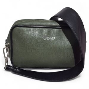 Versace Green Leather Toiletry Gift Bag